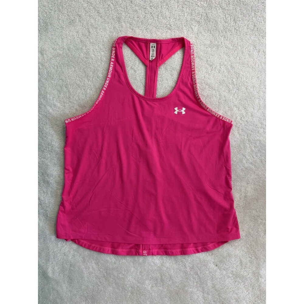 Under Armour YouthXL Knockout Tank Top Electro Pink Gym Running
